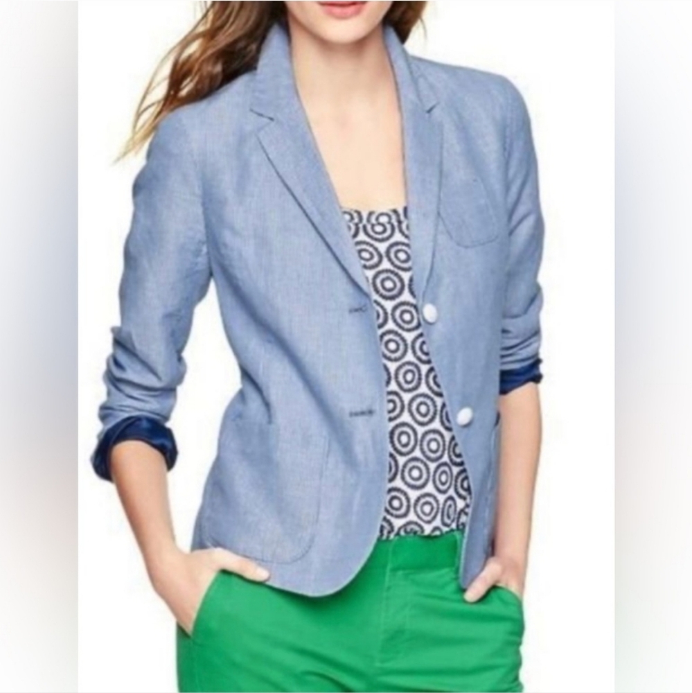 Gap The Academy Blazer Linen Cotton Size 0